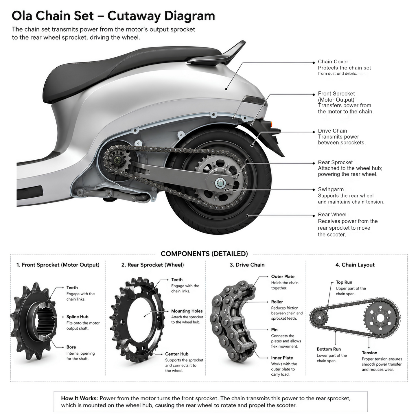 Chain Sprocket Kit for S1 Pro  (Gen 3) – Complete Drive Set