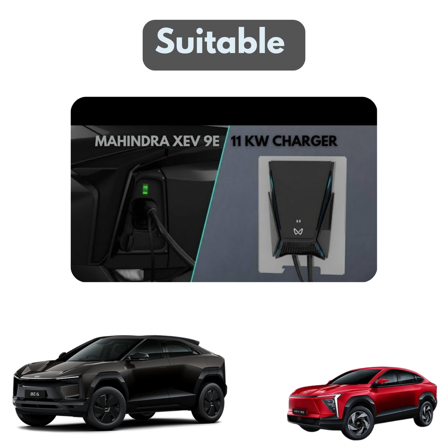 Mahindra xev 9 Or Be6 charger panel wall mount