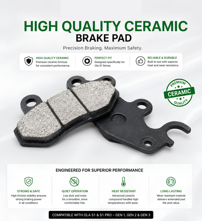 Ola S1, S1 Pro and S1 Pro (Gen 1,2,3) Full Set Disc Pad (Front + Rear)( Heavy Quality)